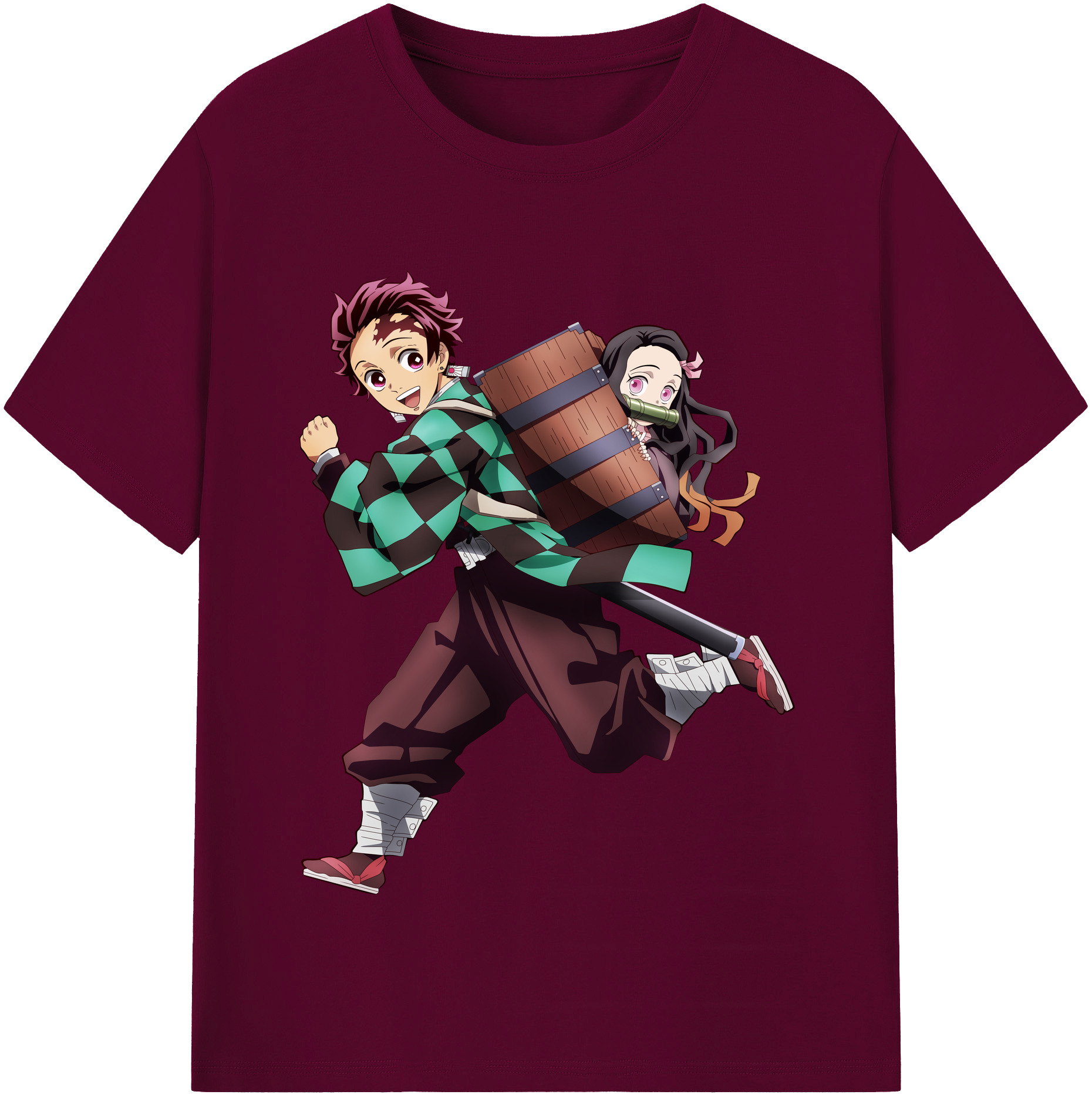 （画像用） 鬼滅の刃 竈門 炭治郎／かまど たんじろう Kamado Tanjirou レディースカジュアルプリントTシャツ（綿100％）